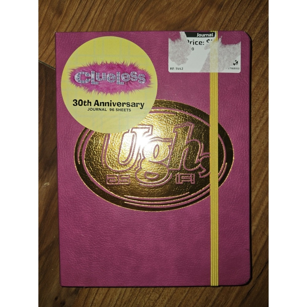 Target Clueless 30th Anniversary Ugh As If Pink Gold Faux Leather Journal s20